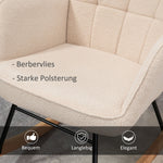 Rocking chair accent relaxation chair with berber fleece beige