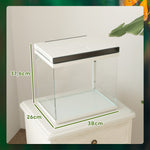Aquarium 26-Liter, Filter, LED Lighting, Water Pump, Clear Glass