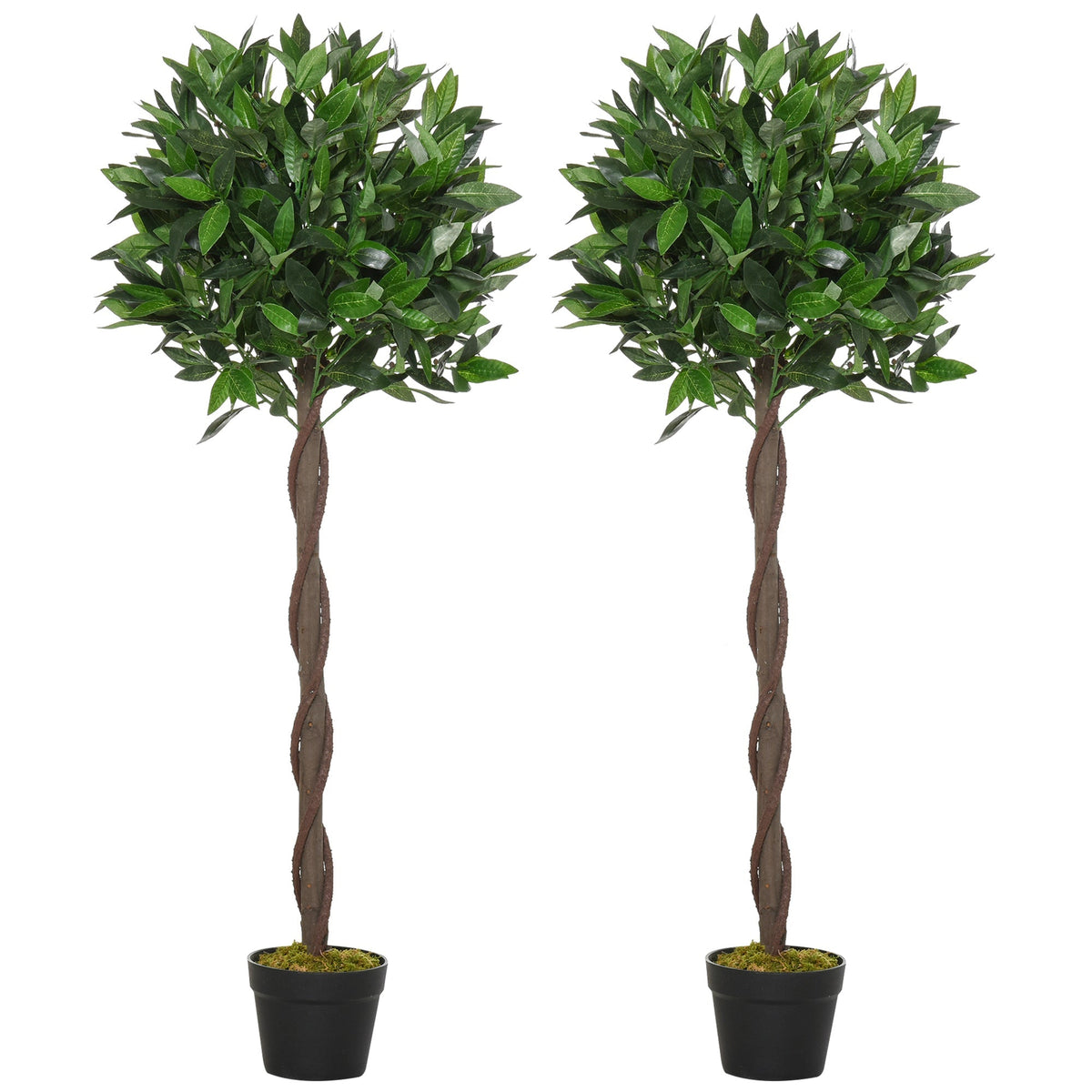 Artificial Bay Trees, 120 cm, Cement Pot, Green