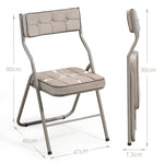 Padded Folding Chairs 2 Pack, Portable and Assembled with Cushion, Khaki