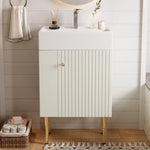 Bathroom Furniture Washbasin 55cm, Guest Bathroom Vanity Unit, White