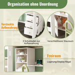 Children's Loft Bed, USB-C Desk, Wardrobe, Filing Cabinet, Stairs, Slatted Frame, Storage, 90x200