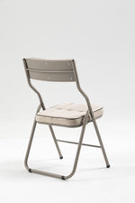 Padded Folding Chairs 2 Pack, Portable and Assembled with Cushion, Khaki