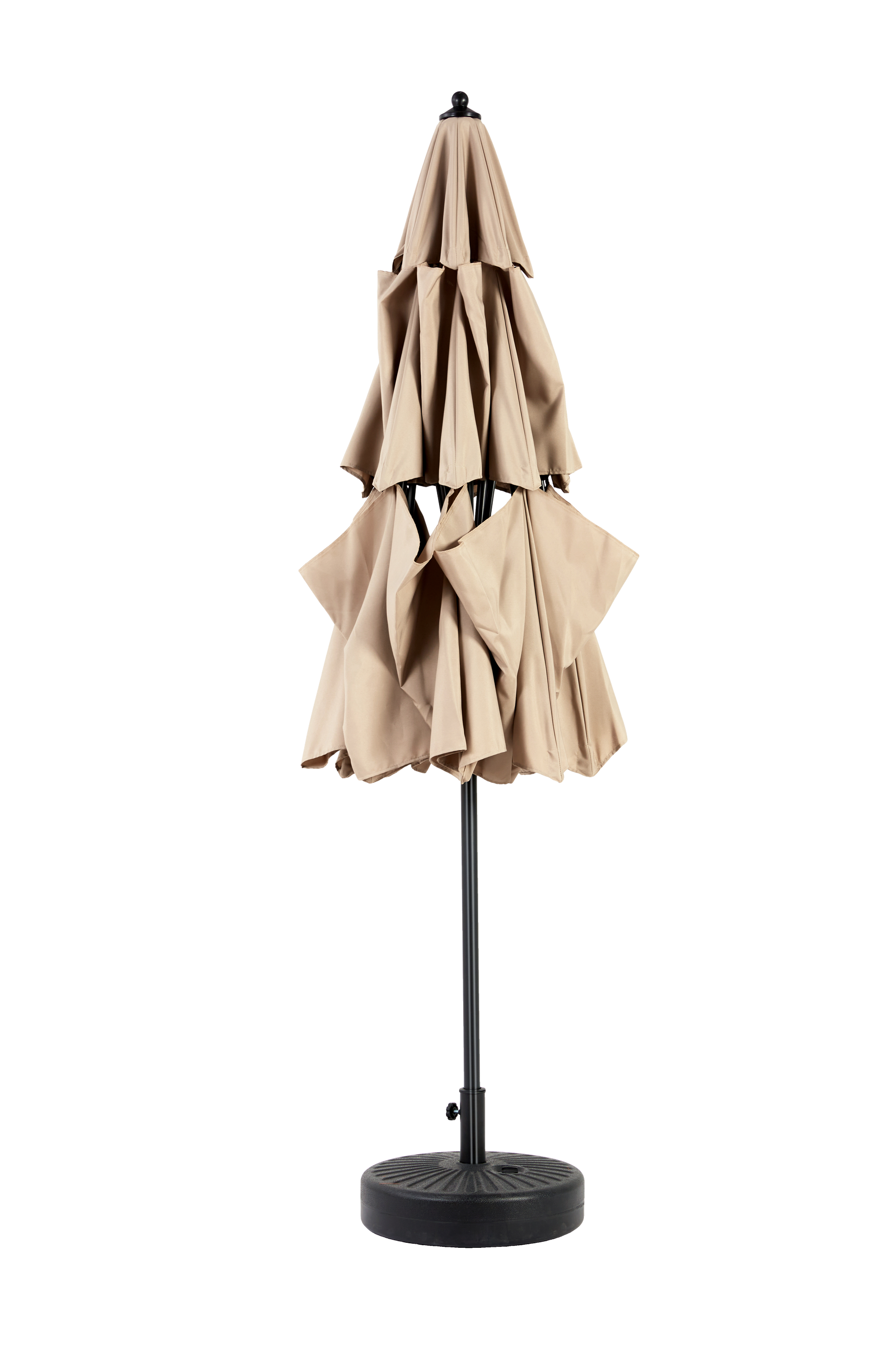 Outdoor Umbrella 14.8 Ft Double Sided Rectangular Large with Crank, Khaki