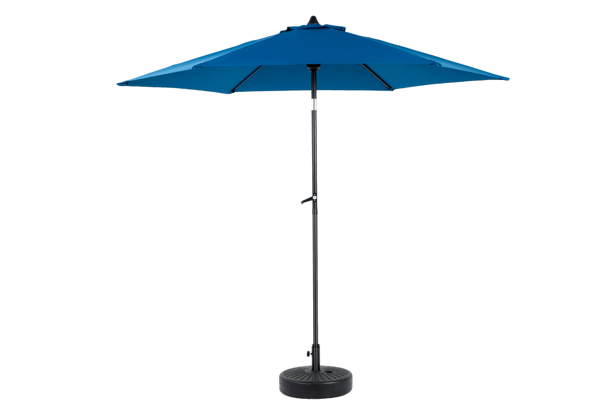 Outdoor Umbrella 9 Ft Double Sided Rectangular with Crank, Blue