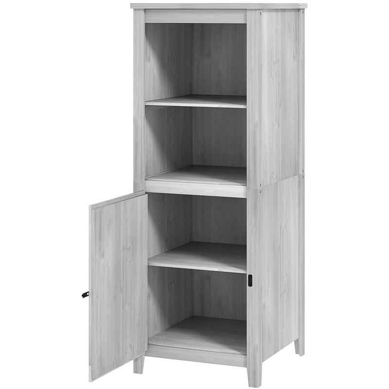 Wooden Garden Shed, Weatherproof, Lockable with Shelves, Light Gray