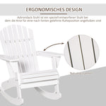 Adirondack Rocking Chair, Weatherproof for Garden/Balcony, White