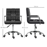 Ergonomic Desk Chair, Height Adjustable with Armrests, Office & Home, Black