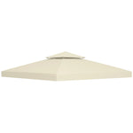 Replacement Roof for Metal Gazebo 3x3m Garden & Patio, Cream White Polyester