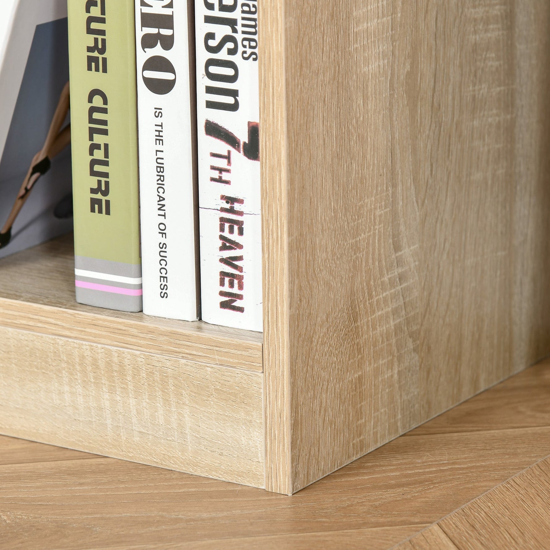 Bookcase 3-Tier Storage Shelf Natural