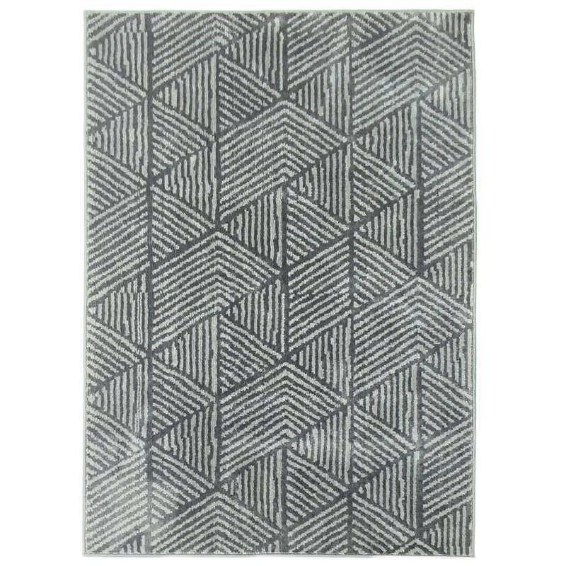 Rug Modern Style Washable Area Dark Grey