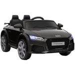 Audi Kids' Electric Car, 2.4G Remote Control, Music, Horn, LED, USB, Black