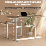 Desk Frame Electric, Adjustable with 2 Motors, 3 Memory, White