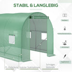Foil Greenhouse Polytunnel Cold Frame Window 350x200x200cm, Green
