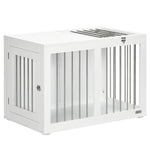 Dog Cage, Pet Cage, Medium Dogs, 80 x 50 x 56.5 cm, White