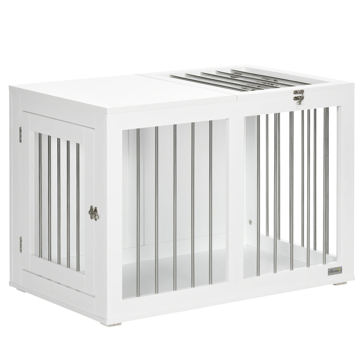 Dog Cage, Pet Cage, Medium Dogs, 80 x 50 x 56.5 cm, White