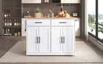 Serving Trolley Folding Tabletop Casters Interchangeable Legs - White