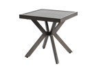 Outdoor Aluminum Square Side Table End Table for Patio, Backyard, Pool, Indoor, Dark Gray
