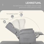Reclining Armchair Lift Assistance Reclining Function 200kg - Grey
