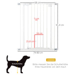 Safety Gate, Automatic Closing, 74-80cm, Steel