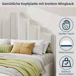 Modern Minimalist Soft Bed, Headboard 140*200CM, Beige
