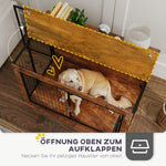 Dog Crate, 2-Door Lockable, Brown