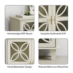 Sideboard with adjustable shelves, two doors, cream