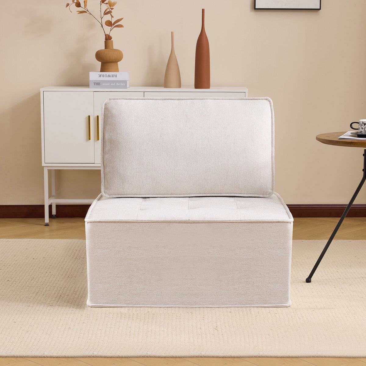 Single Sofa, Small Seating Armchair Beanbag, for Living Room, Bedroom, Guest Room or Children's Room