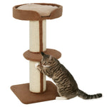 Cat Tree, 91 cm Sisal Posts, Platform, Light Brown