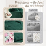 Sofa Bed, Cloud Couch with 3 Soft Pillows, Single Seat, Corduroy Emerald