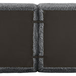 L-shaped 2-Seater Sofa, Modular Plush Fabric, Grey
