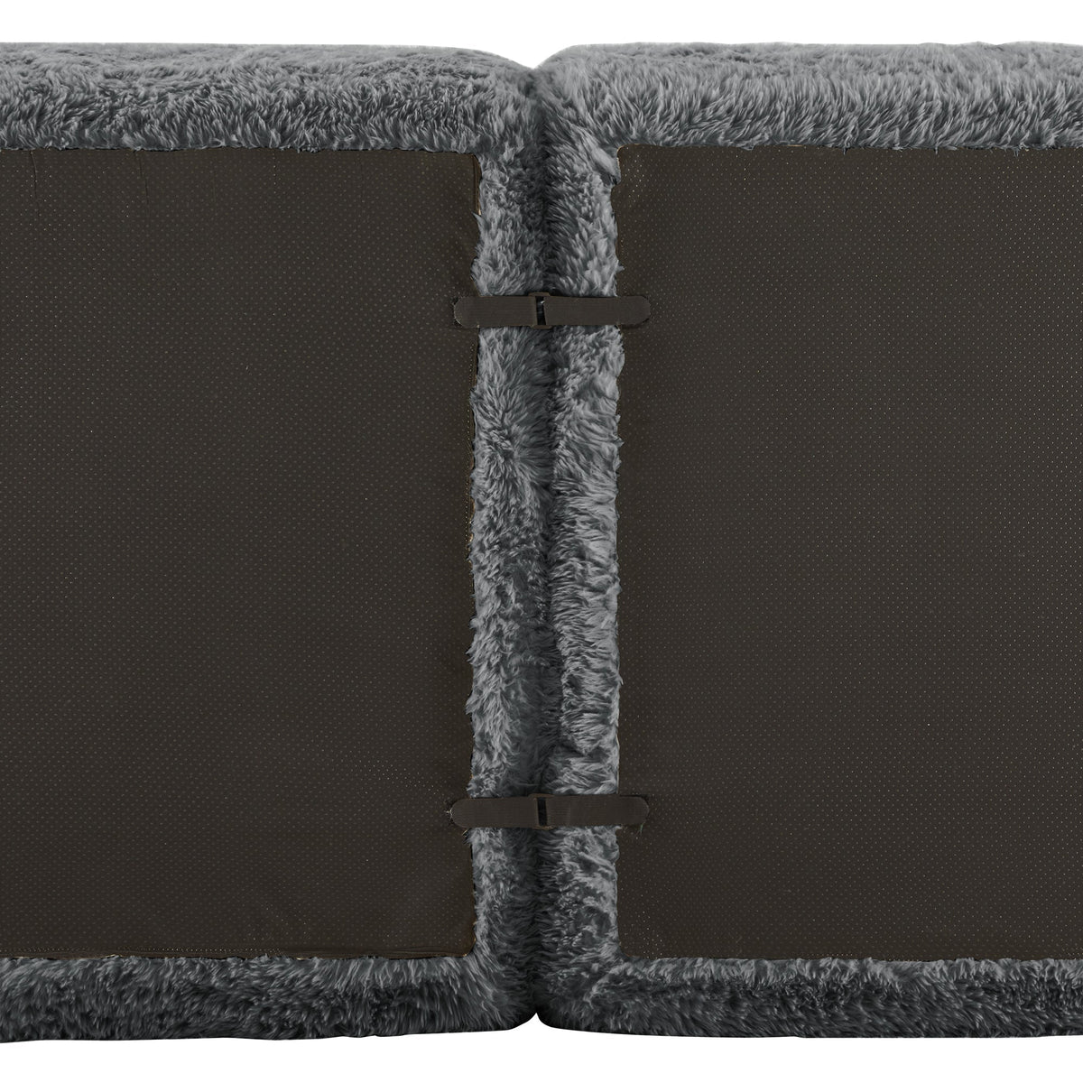 2-seater Sofa Frameless Modular Design Plush Fabric Grey