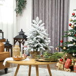 Mini Christmas Tree 60cm with 35 LED Lights & Snow, White
