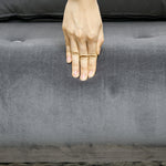 Sleeper Chair Folding Bed Adjustable Backrest - Velvet Grey