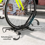Bicycle Stand, Free-Standing Floor Parker with 80mm Tire Widths, Steel, Black