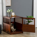 Dog Cage Indoor Tabletop Lockable Door, Brown