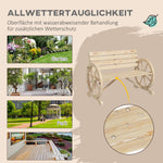 2-seater Garden Bench with Armrests, 240 kg Load Capacity, Fir Wood, Natural