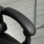 Office Chair, Footrest Desk Chair, Adjustable Backrest, Height Adjustable, Black