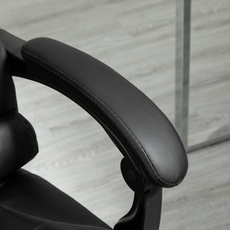 Office Chair, Footrest Desk Chair, Adjustable Backrest, Height Adjustable, Black