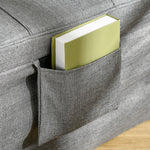 4-in-1 Folding Bed Guest Bed Armchair Ottoman, 5-Level Adjustable, Steel Frame