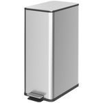 Trash Can 20L Pedal Bin with Lid, Stainless Steel