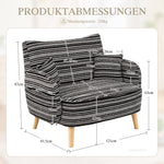 Modern Two-Seater Sofa with Armrest Cushions and Storage Bag, Boucle