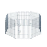 Puppy Run Playpen 8-Piece 63x76cm Safe Stable Metal