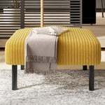 Corduroy Stool - Metal Frame, Super Soft Velour - Premium