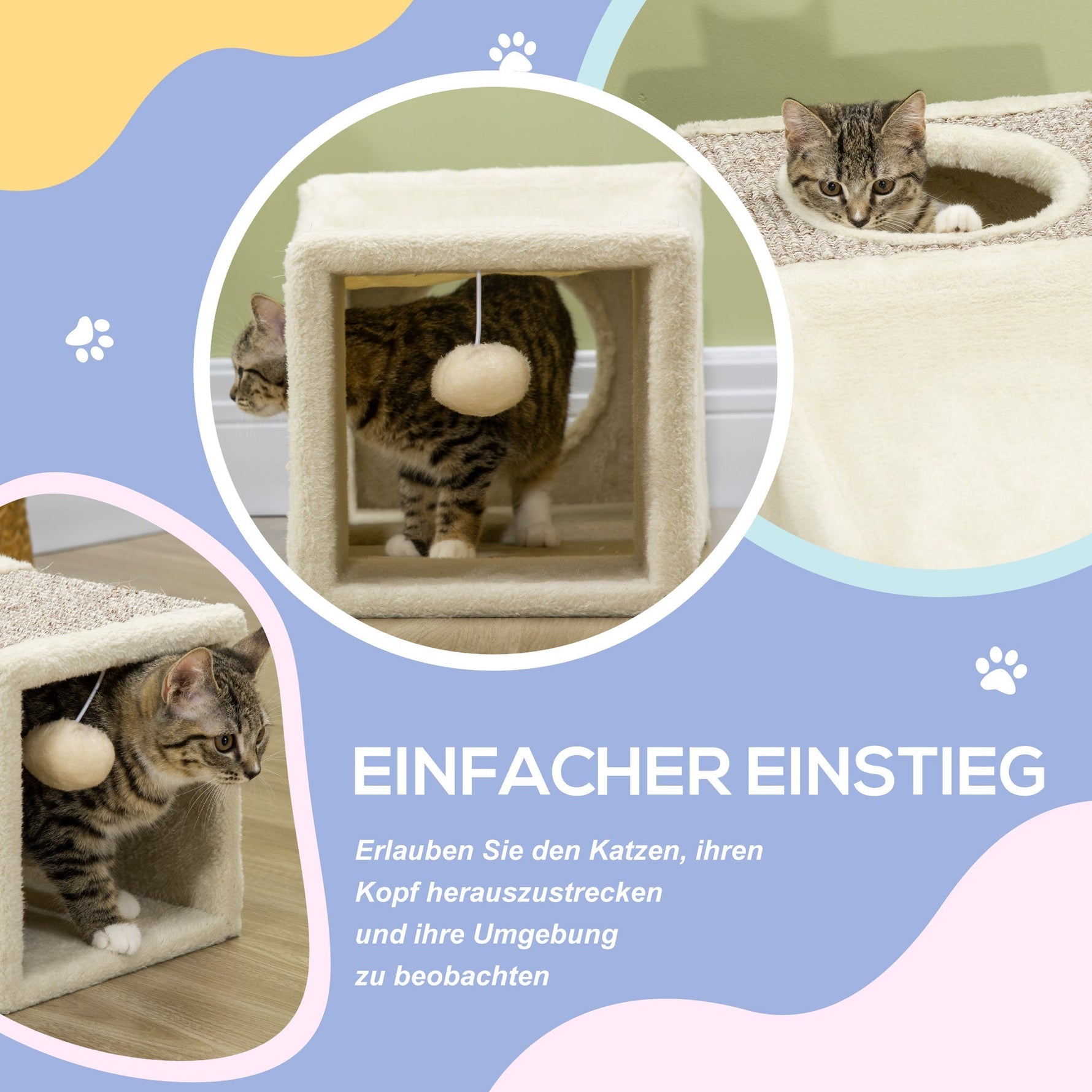 Cat Tunnel, Play Ball Sisal, Brown+Beige