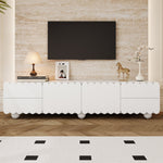 TV Cabinet Modern Low Stand 175x38x37cm - White