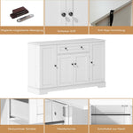 Multifunctional Buffet 138cm Sideboard Drawer Adjustable Shelves