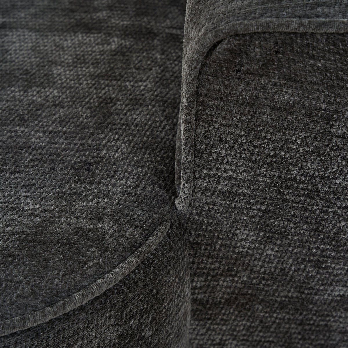Chaise Longue Sofa with Cushions and Side Pockets, No Assembly, Black
