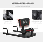 Sissy Squat Trainer, 3-in-1 Adjustable, Steel Black