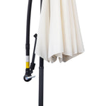 Cantilever Parasol, Round, 300 cm, Cream Polyester